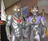 Ultraman Noa with Ultraman Legend