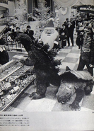 Godzilla shopping with Kemular and Gango.