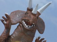 A statue of Dorigon in Ultraman Leo