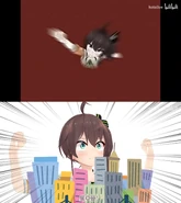 Matsuri Ultraman rise pose and calling herself Ultr*man