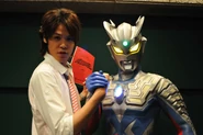Miyano and Zero in behind the scenes.