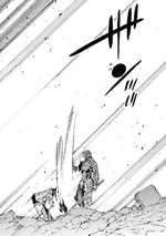 Dan beheading the alien in Rei's body