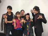 Riho Iida with Hideo Ishiguro, Takaya Aoyagi, Yurika Endo and Minoru Shiraishi.