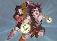 Paragus trying to stop a wild Broly in his Wrathful State.