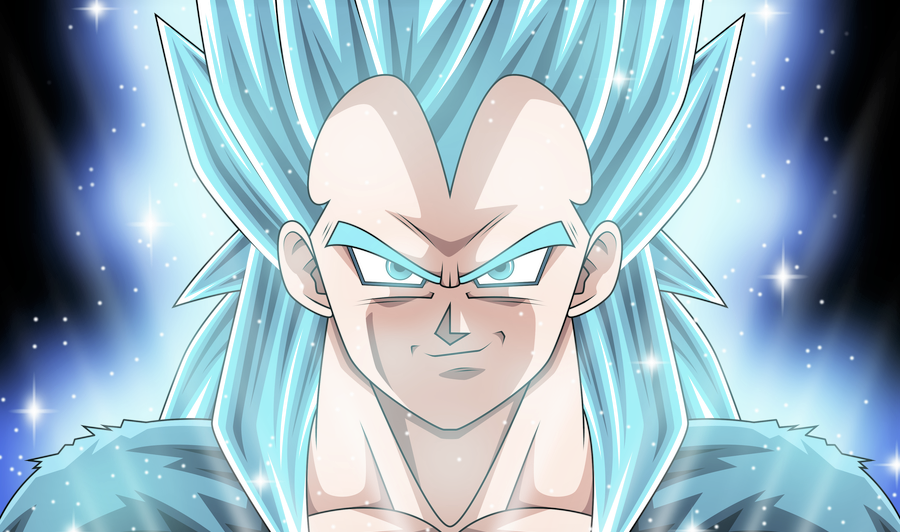 Ssj5 with silver hair and a powerful aura, high quality