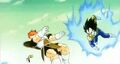 Vegeta smashes Recoome in the face
