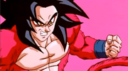 SSJ4 Goku recovering from Baby's Ki Blast.png