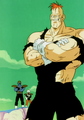 Recoome mocks Goku as Burter and Jeice watch