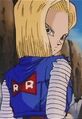 Future Android 18 turns her back