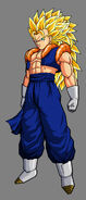 Super saiyan 3 Gogetto in his un mastered state.