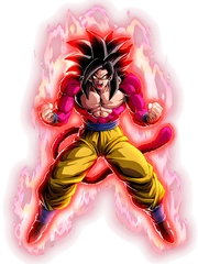 Xeno Goku utilizing Super Full Power Saiyan 4 Limit Broken