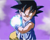 Goku Charges a Kamehameha in Dragon World