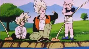 Krillin with saiyans