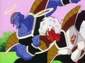 Jeice and Burter perform the Hurricane Attack against Tien