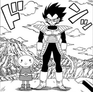 Tarble with Gure in the Manga of Yo! Son Goku and His Friends Return!!