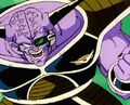 Ginyu attempts to swipe at Goku