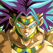 Broly in the middle of changing from A-Type to B-Type.