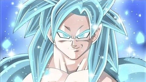 Ssj5 goku with silver hair and a glowing aura, high quality