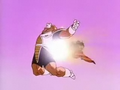 Yamcha uses his Spirit Punch against Recoome
