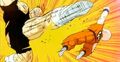 Recoome pulverizes Krillin with a single kick