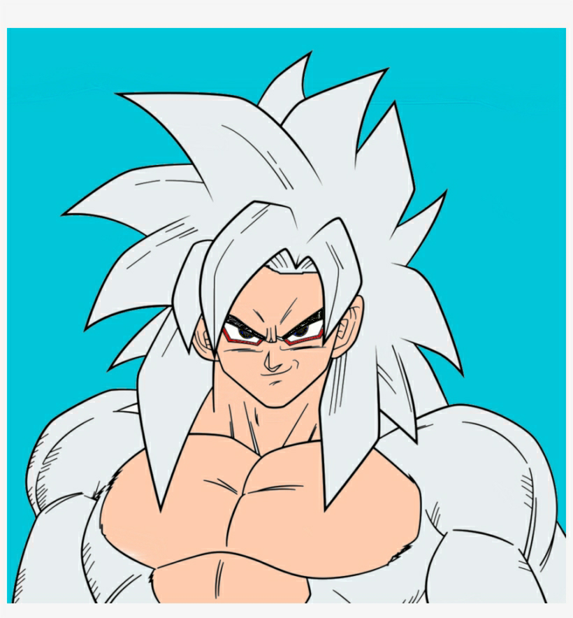 I'm about half way done with my drawing of LR SSJ4 Goku and Vegeta :) :  r/DBZDokkanBattle