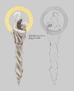 Concept art of the Idol, drawn by BigRockBMP.