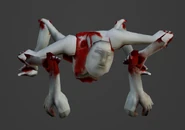 Front view of the Mannequin's crawling pose, by Hakita.