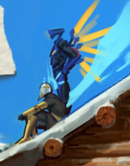 Gabriel as seen in New Blood's 2022 Christmas post alongside V1