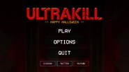 Main menu during Halloween