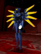 V1 holding the flashlight obtained in this level via Clash Mode.