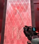 The Deathcatcher in a glass box in the leak