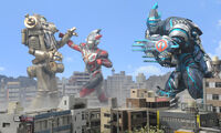 Ultraman X & Cyber Gomora vs