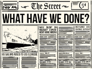 A newspaper front page from the aftermath of the experiment