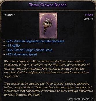 Three crown brooch