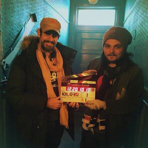 Bà (Left) with Gerard Way (Right)