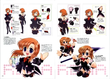 Ryukishi's artwork for 07th Expansion's mascot (from Higurashi no Naku Koro ni Official Character Guide)