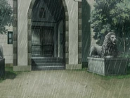 Chapel door (raining)
