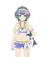Chisame swimsuit smile open