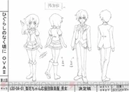 Concept art of Rena and Keiichi