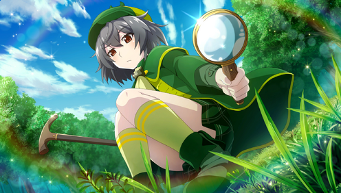 magnifying glass detective girl