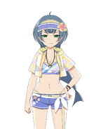 Chisame swimsuit smirk open