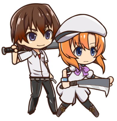 Rena and Keiichi Go Dumpster Diving  Higurashi: When They Cry - SOTSU Dub  