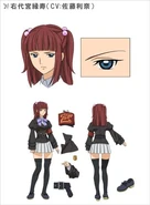 Diseño de Ange en el anime