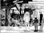 The club observe the remains of Keitarou's house