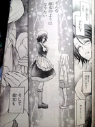 Sayo and her imaginary friend Shannon during Clair's story in the manga of Requiem of the Golden Witch