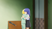Higu2020ep21 satoko and rika hug