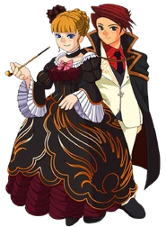 With her husband in Episode 8