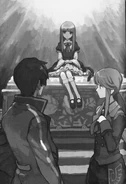EP7 LN art of Will, Lion, and Bernkastel