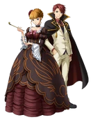 With her husband in Episode 8