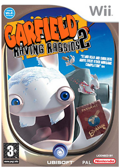 Garfield raving rabbids 2 cover pal